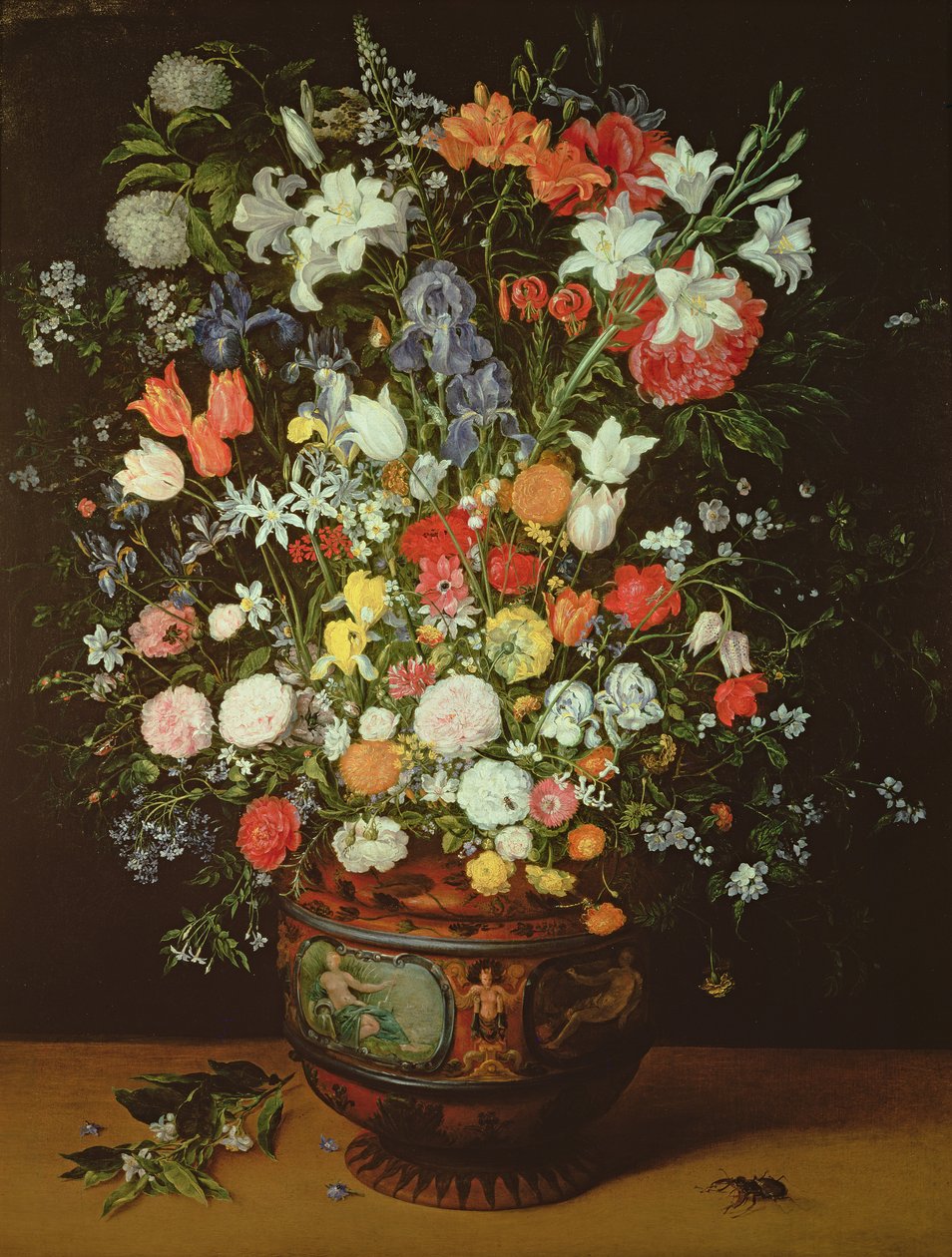 Ainda vida de flores em um vaso de Jan Brueghel the Younger