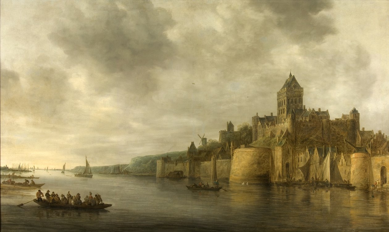 Vista, de, a, Valkhof, em, Nijmegen de Jan Josephsz van Goyen