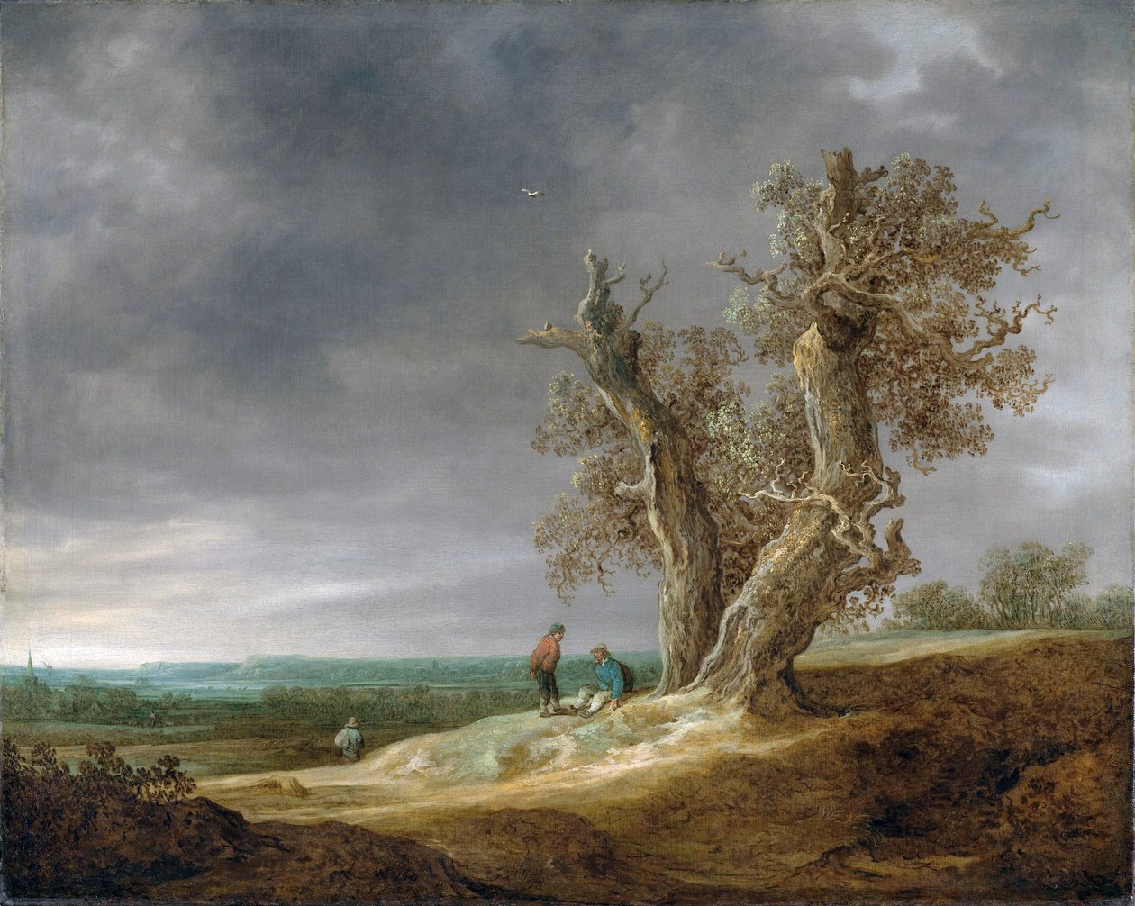 Paisagem com dois carvalhos de Jan Josephsz van Goyen