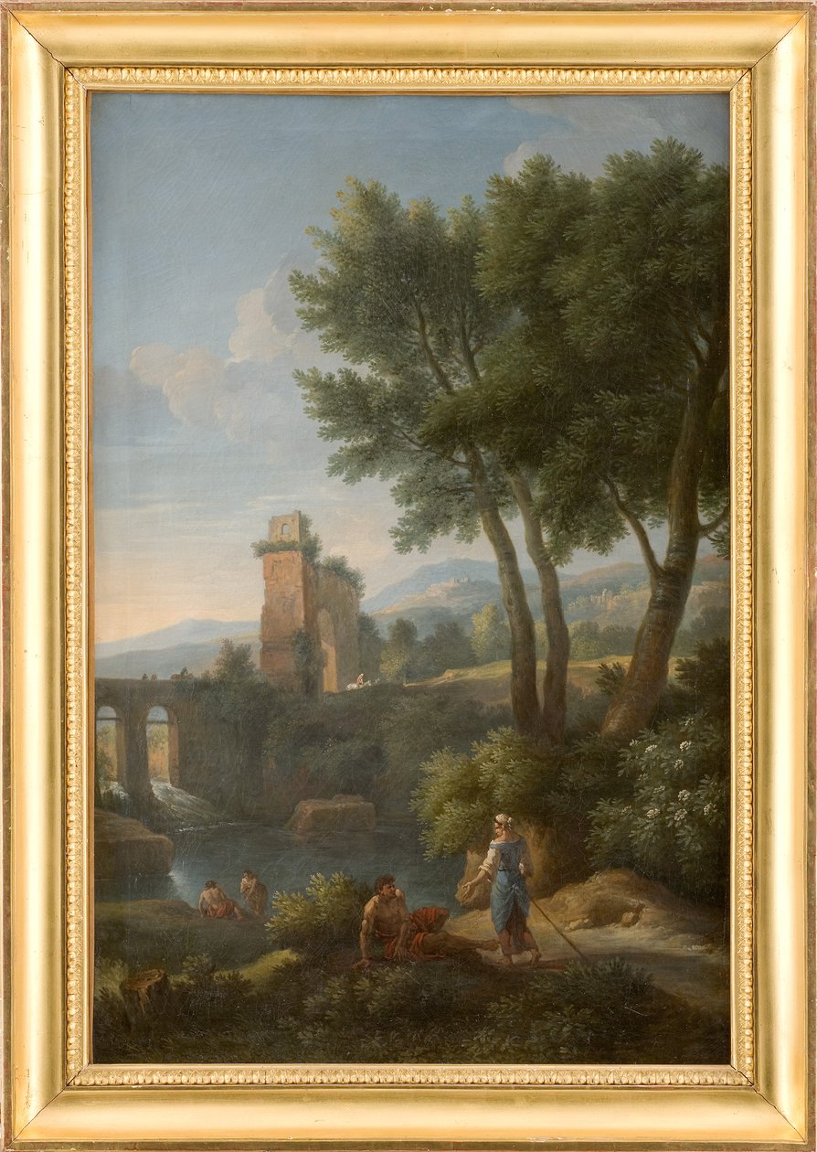 Paisagem na ponte de Jan Frans van Bloemen