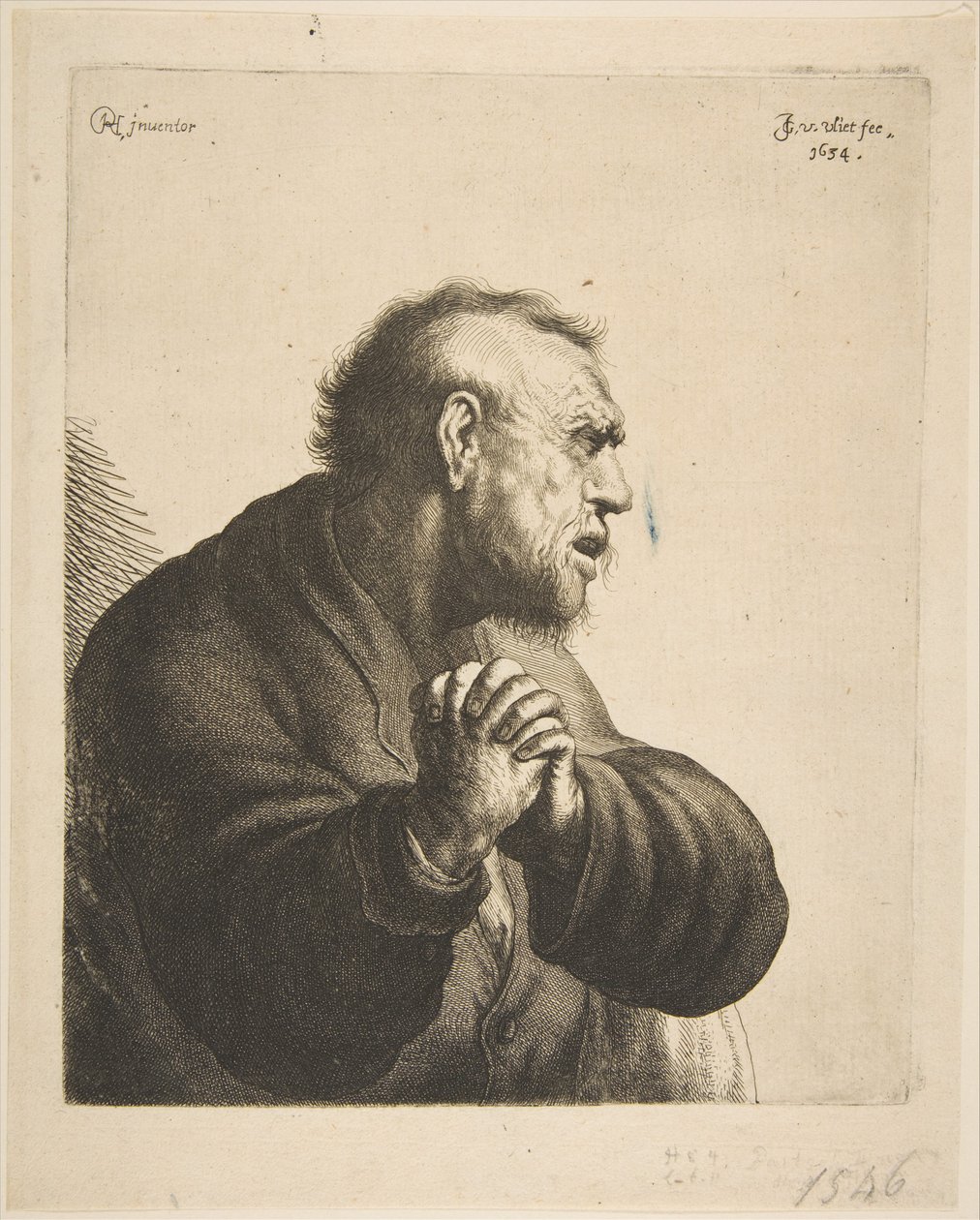 Um homem em luto, 1634. de Jan Georg van Vliet