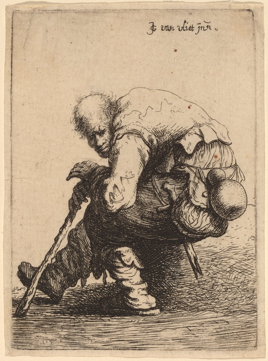 Sentado mendigo, 1632. de Jan Georg van Vliet