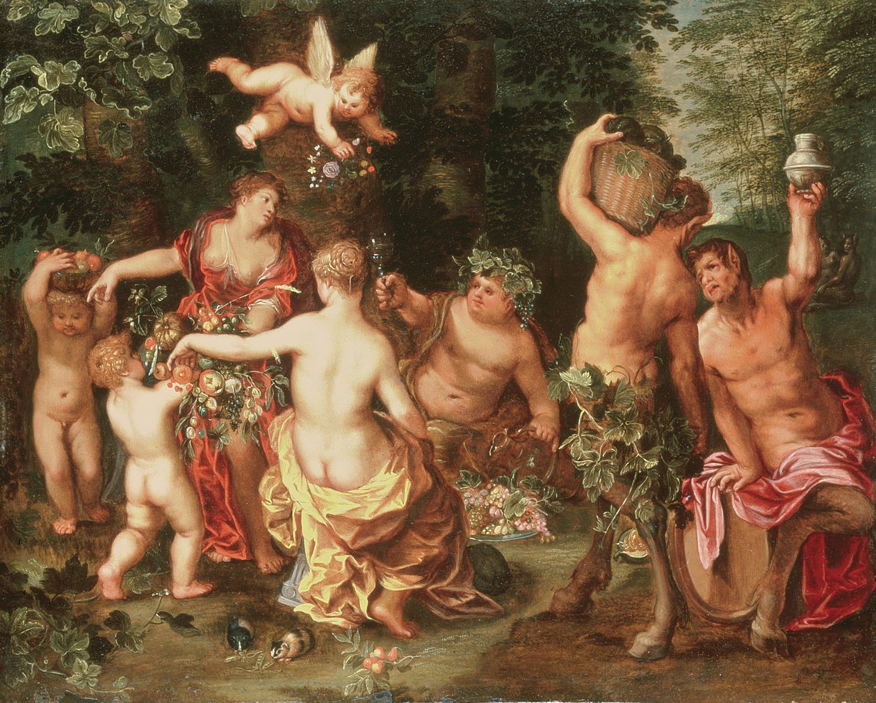 Uma alegoria de abundância de Jan II Brueghel