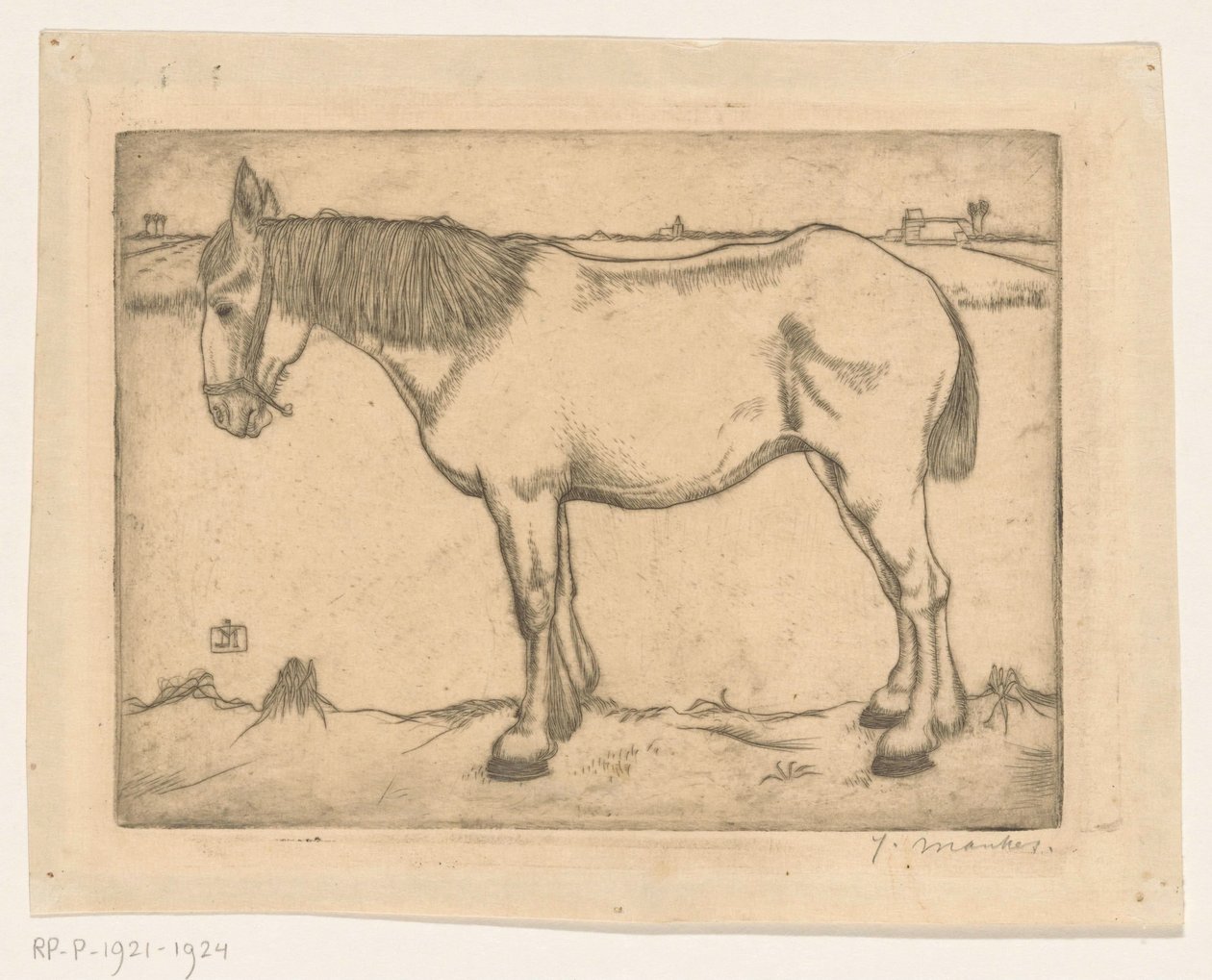 Cavalo de Jan Mankes (signed by artist)