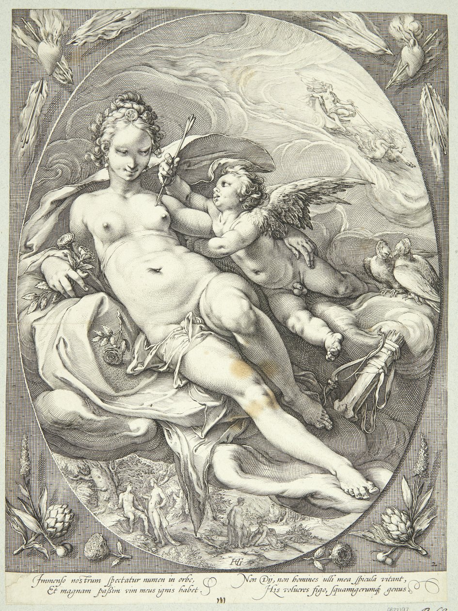Vênus e Cupido de Jan Saenredam