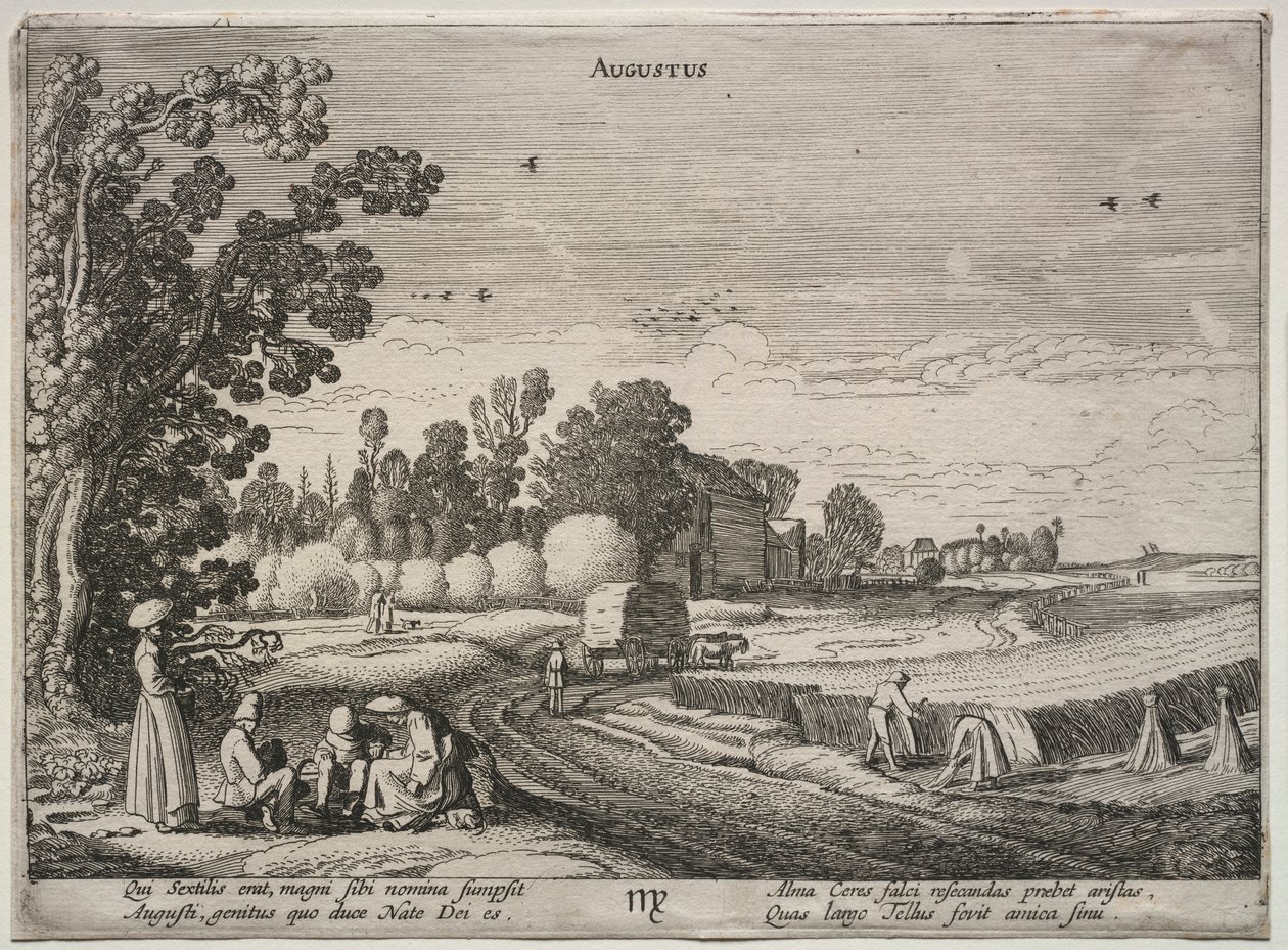 Os Doze Meses: agosto. de Jan Van de Velde