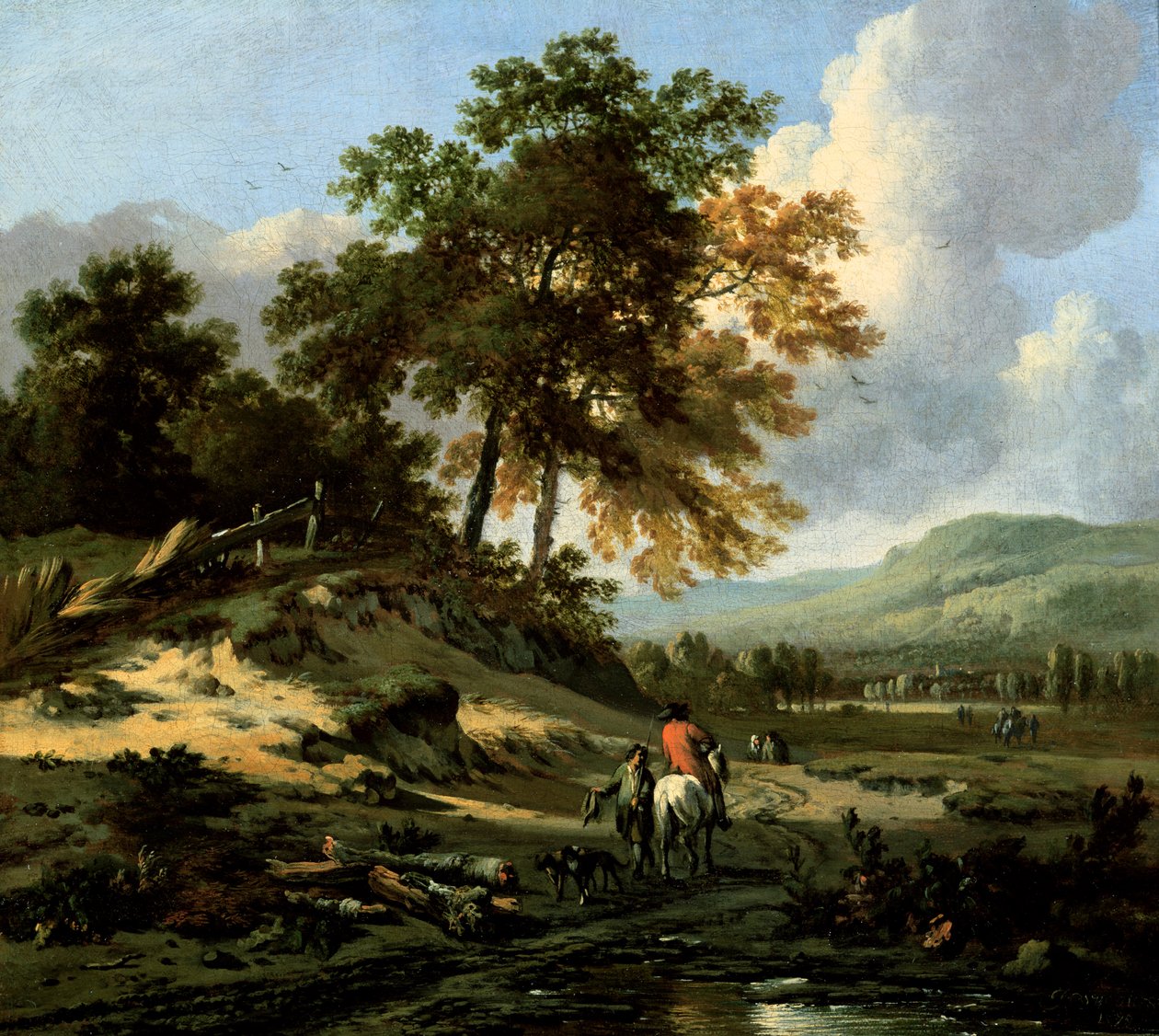 Paisagem com figuras, 1679 de Jan Wiynants