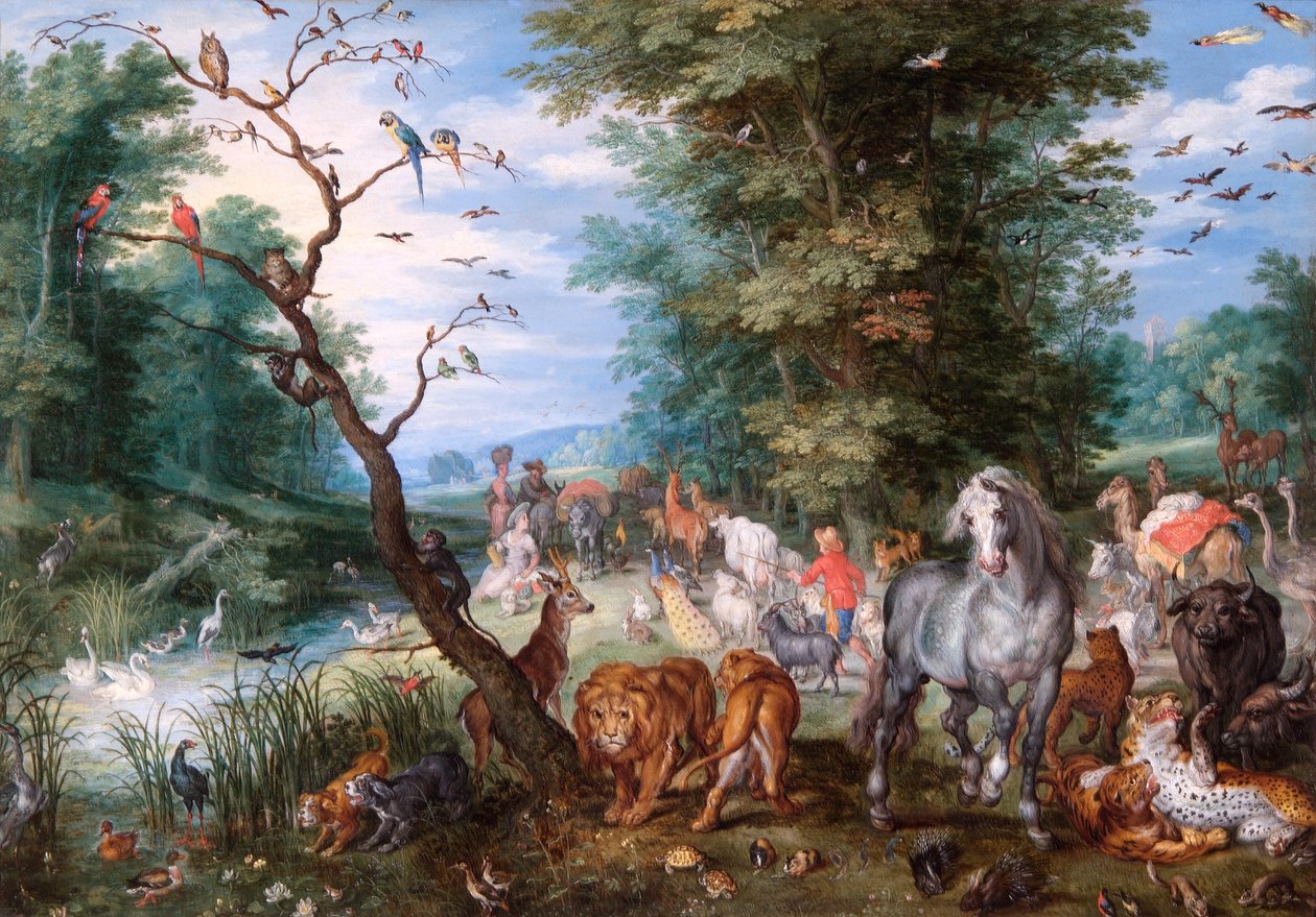 Entrando na Arca de Jan the Elder Brueghel
