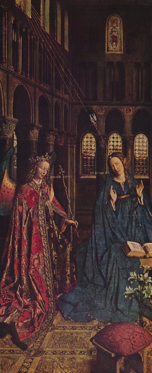 A Anunciação, 1434-1436 de Jan van Eyck