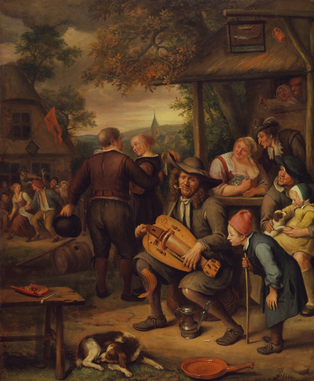O jogador Hurdy Gurdy de Jan van Kessel