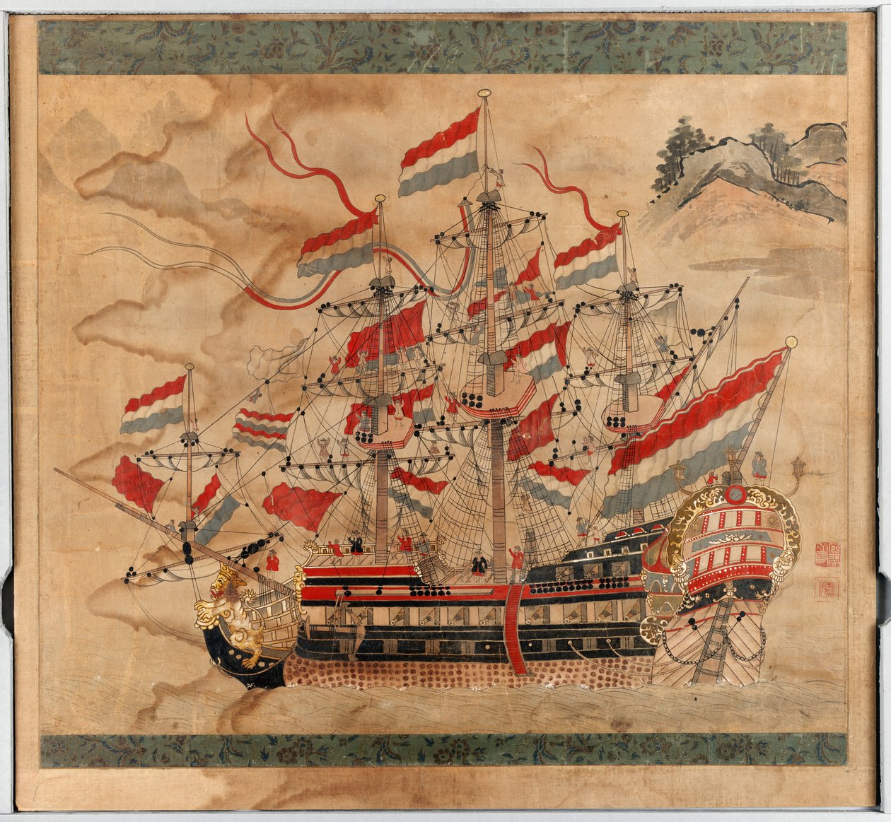 Navio (tinta no papel) de Japanese School