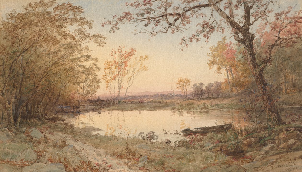 Paisagem (Hastings-on-Hudson) de Jasper F. Cropsey