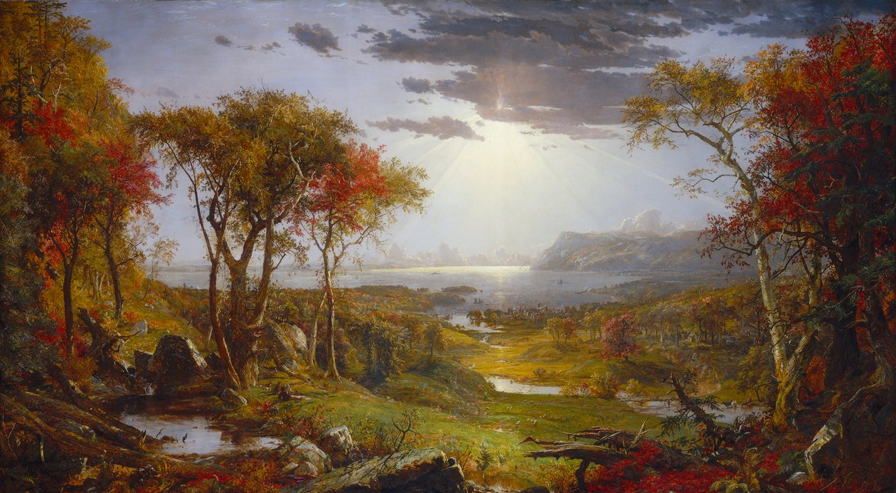 No rio Hudson, 1860 de Jasper Francis Cropsey