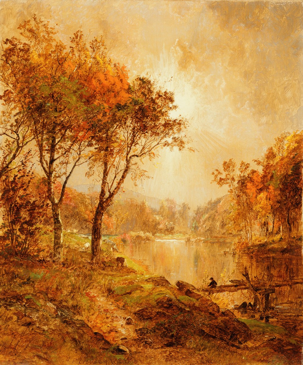 No rio Ramapo, 1888 de Jasper Francis Cropsey