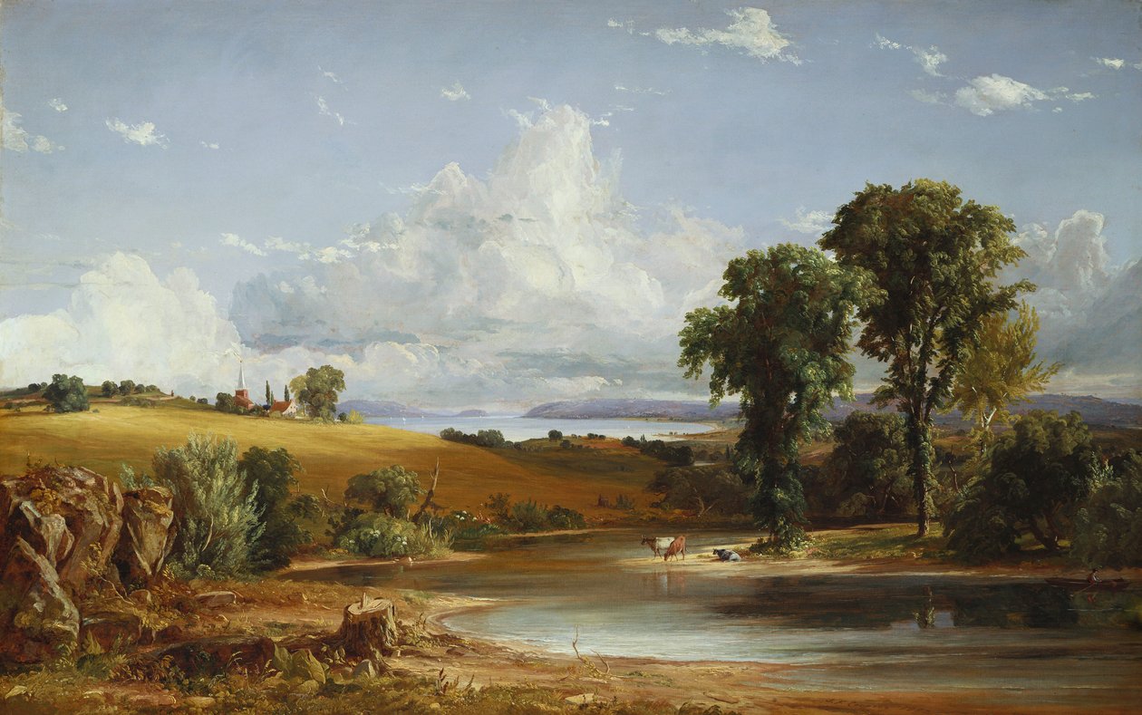 Tarde de verão no Hudson, 1852 de Jasper Francis Cropsey