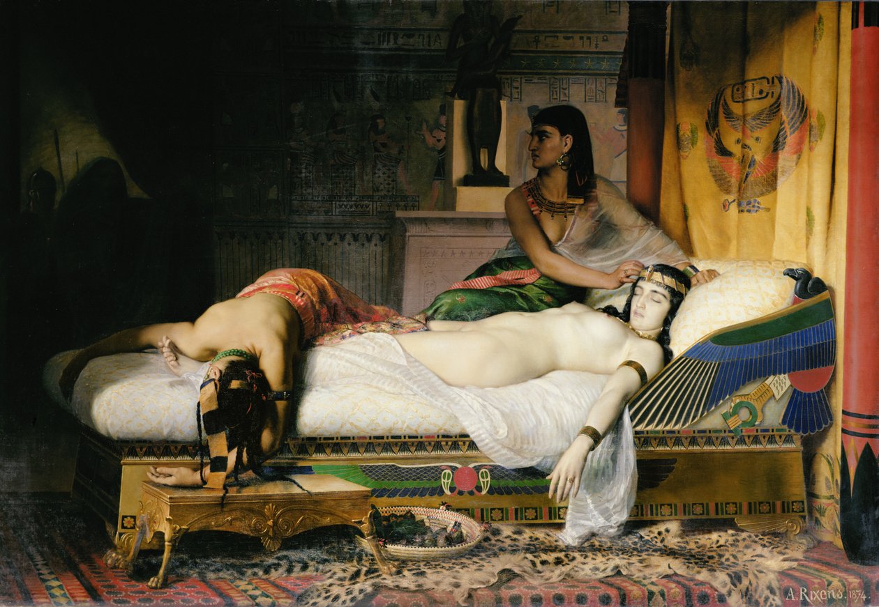 Morte de Cleópatra, 1874 de Jean Andre Rixens