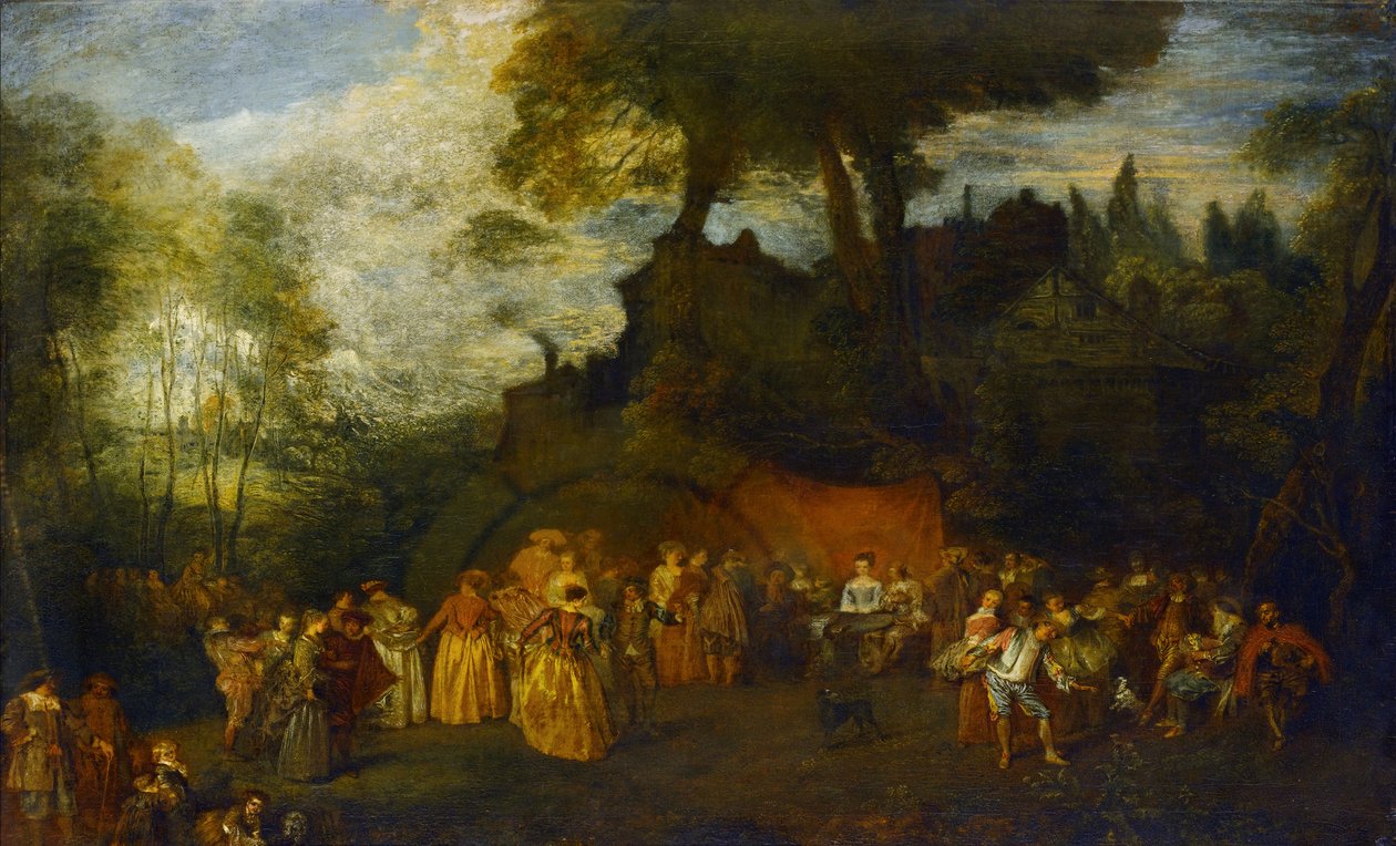 O casamento, c.1712-16 de Jean Antoine Watteau