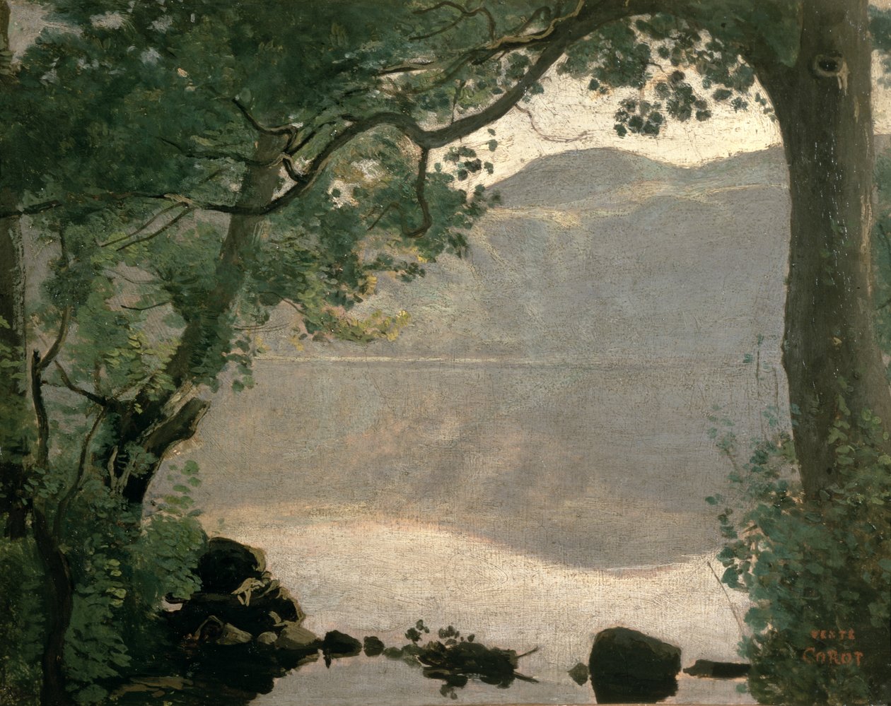 Lago Nemi, 1843 de Jean Baptiste Camille Corot