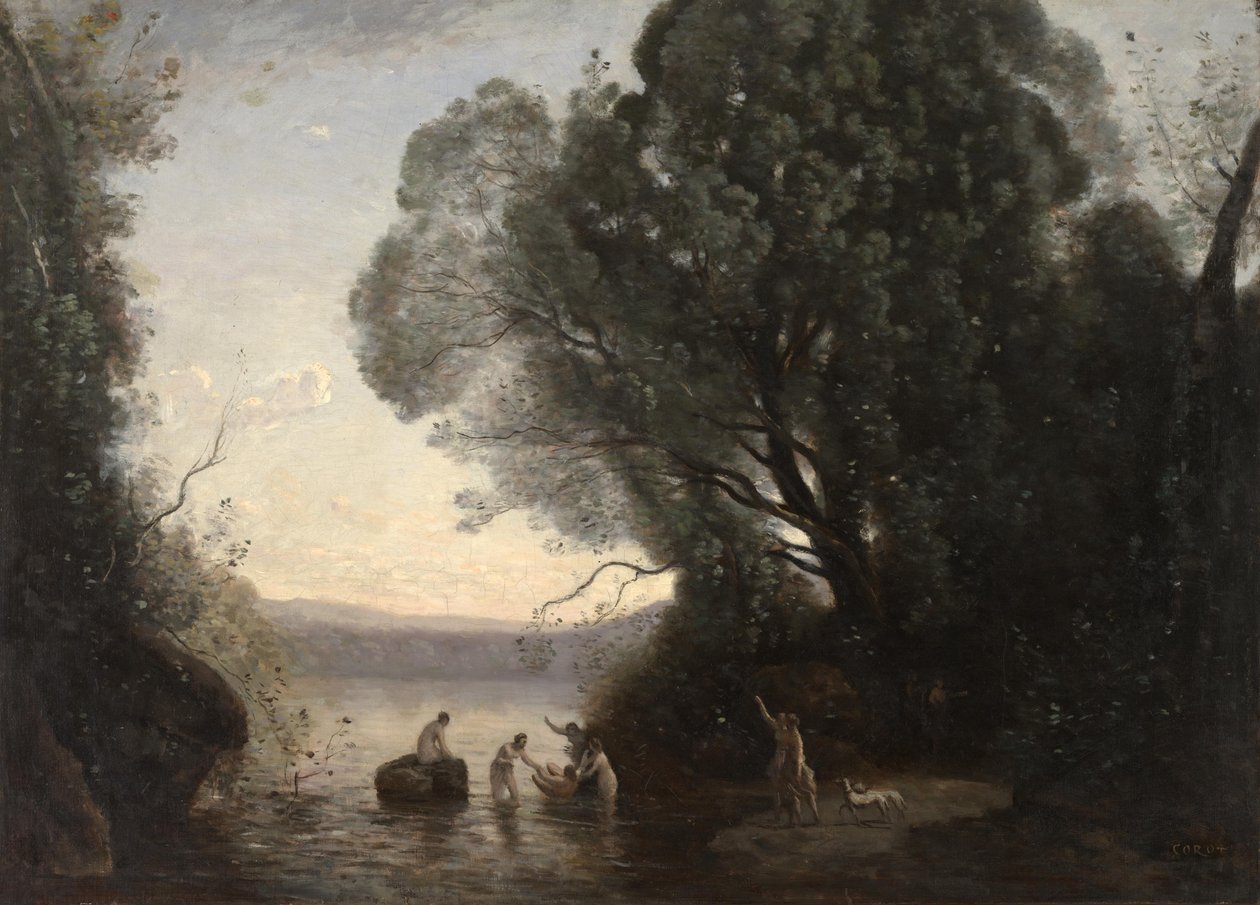 Banho de Diane de Jean Baptiste Camille Corot
