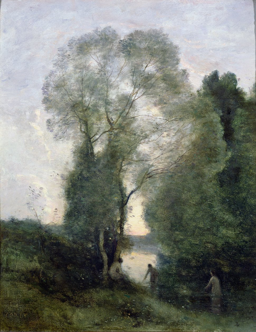 Os banhistas de Jean Baptiste Camille Corot