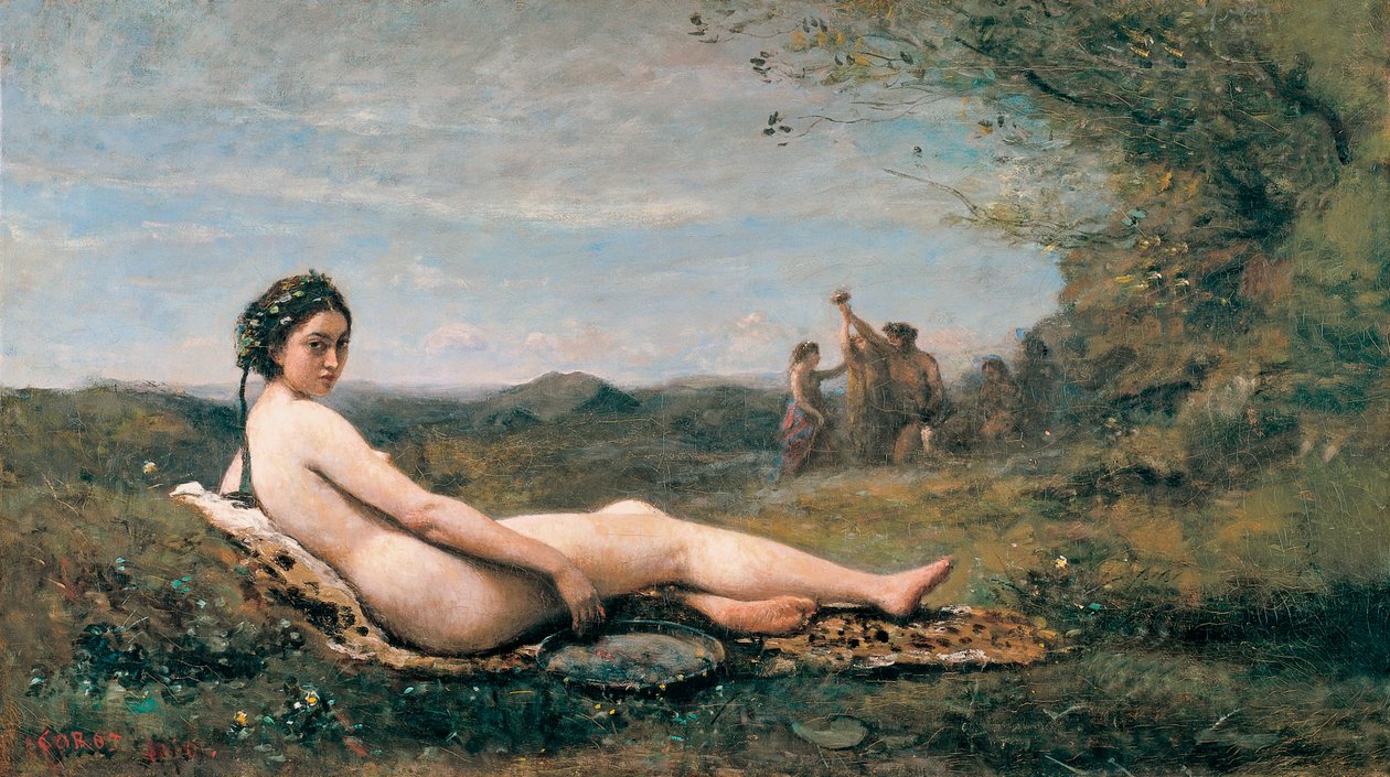 Descanse, 1860 de Jean Baptiste Camille Corot