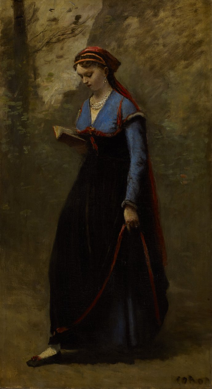 O Leitor, 1868 de Jean Baptiste Camille Corot