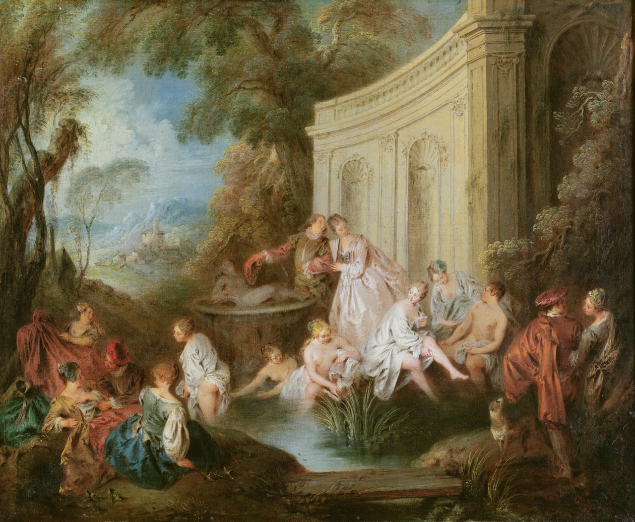 Os banhistas de Jean Baptiste Joseph Pater