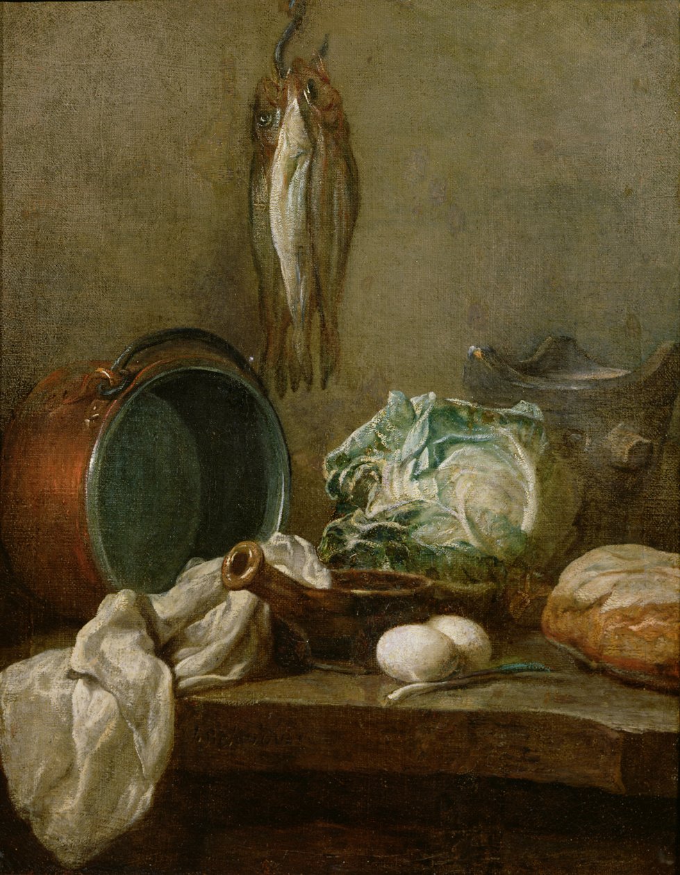 Ainda vida, c.1731-33 de Jean Baptiste Simeon Chardin