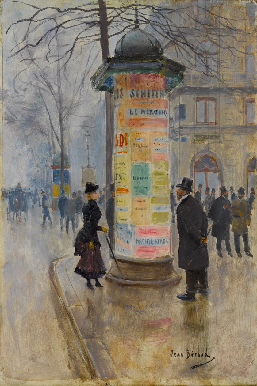 Cenário de rua parisiense de Jean Beraud