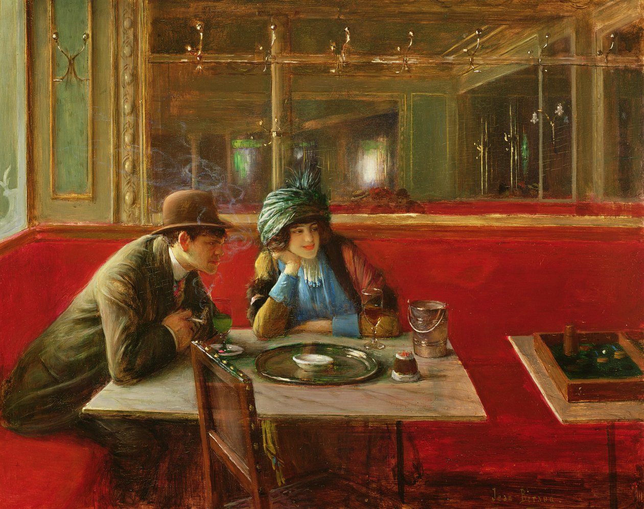 No café (painel) de Jean Beraud