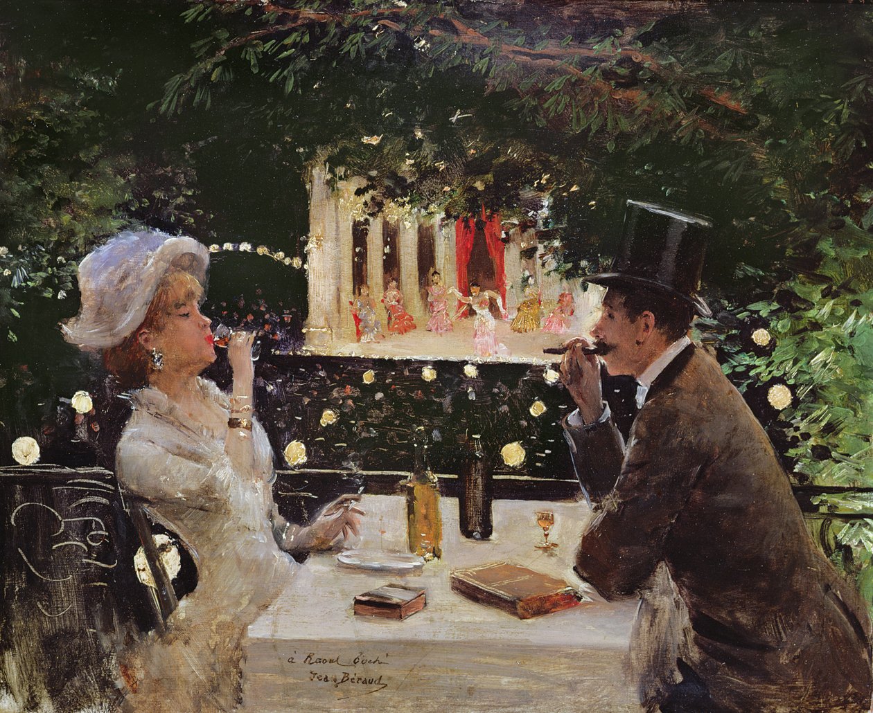 Jantar no The Ambassadors, c.1882 de Jean Beraud