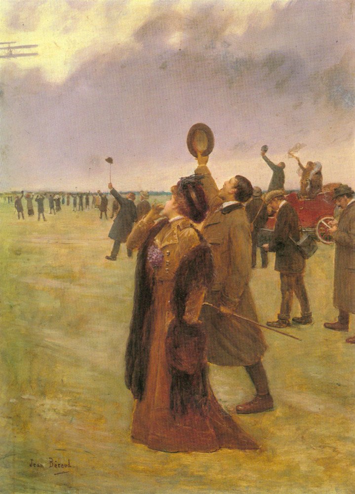 Vôo de um Biplano Tipo Wright de Jean Beraud