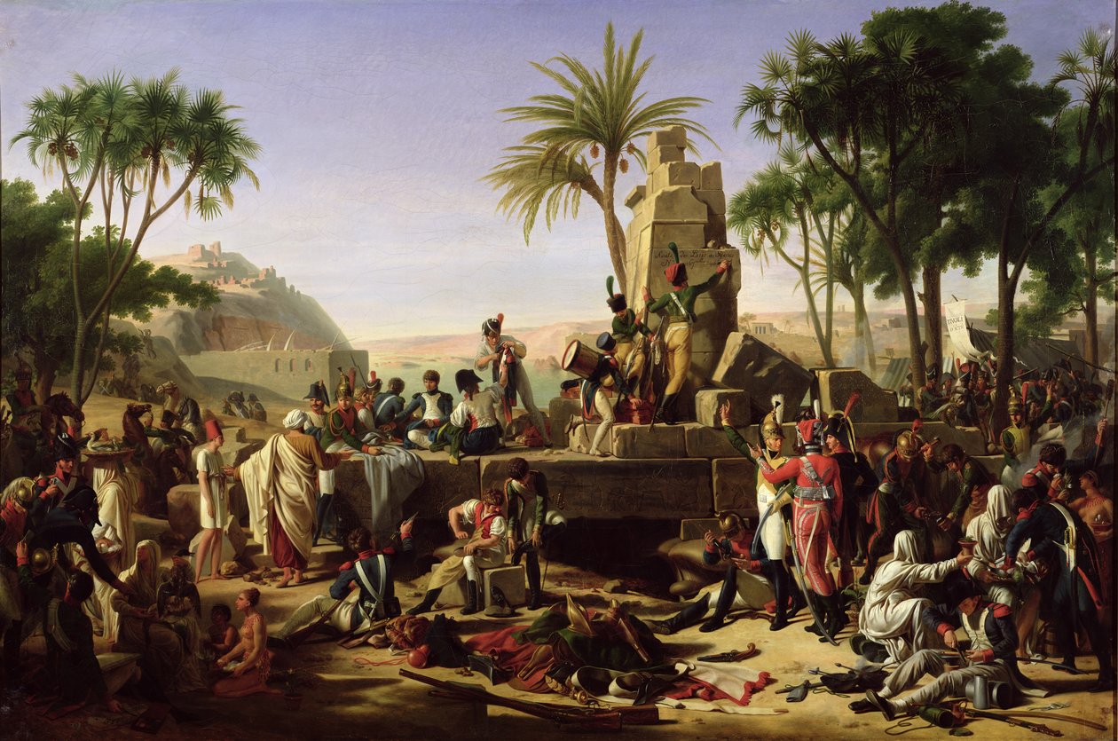 Tropas pararam nas margens do Nilo, em 2 de fevereiro de 1799, 1812 de Jean Charles Tardieu