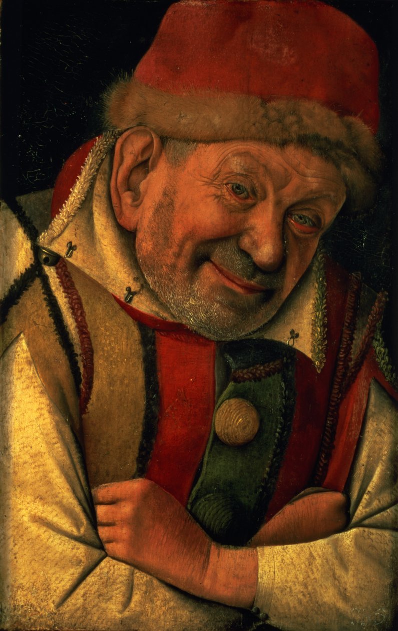 Gonella, o bobo da corte de Ferrara, c.1445 (painel) de Jean Fouquet