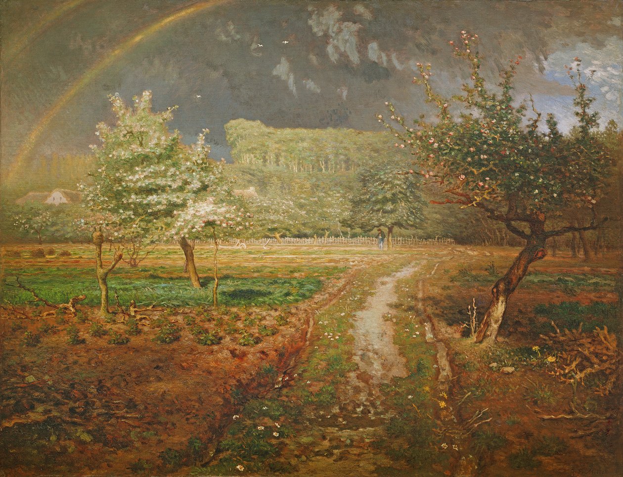 Primavera em Barbizon, 1868-1873 de Jean Francois Millet