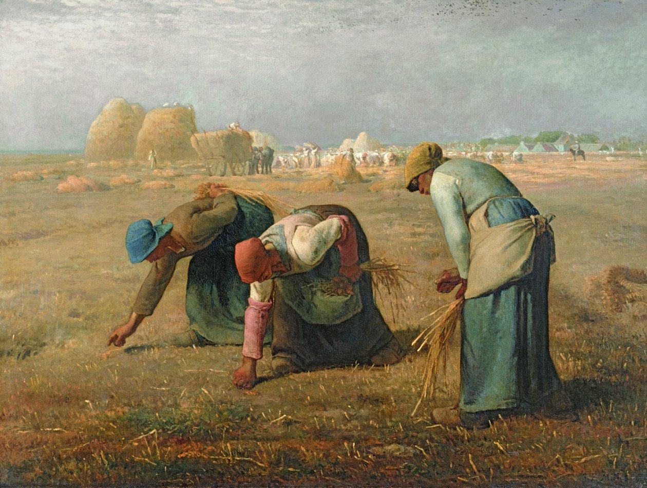 Os Gleaners, 1857 de Jean Francois Millet