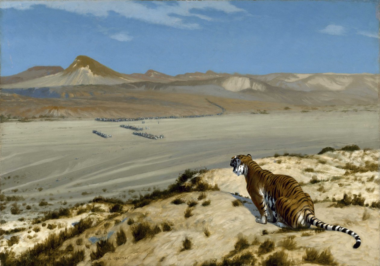 Tigre no relógio de Jean Leon Gerome