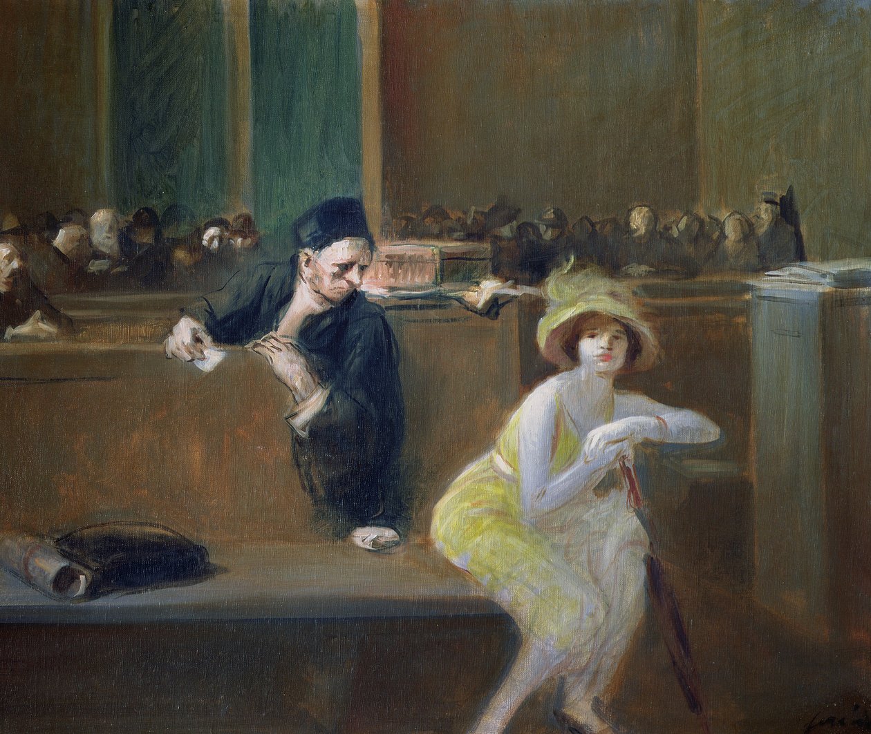 Cena do tribunal de Jean Louis Forain