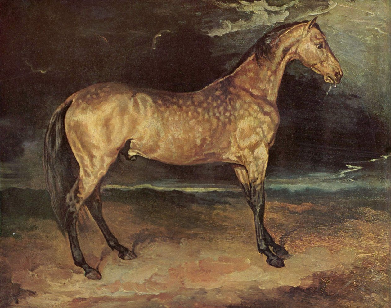 Cavalo na tempestade de Theodore Gericault