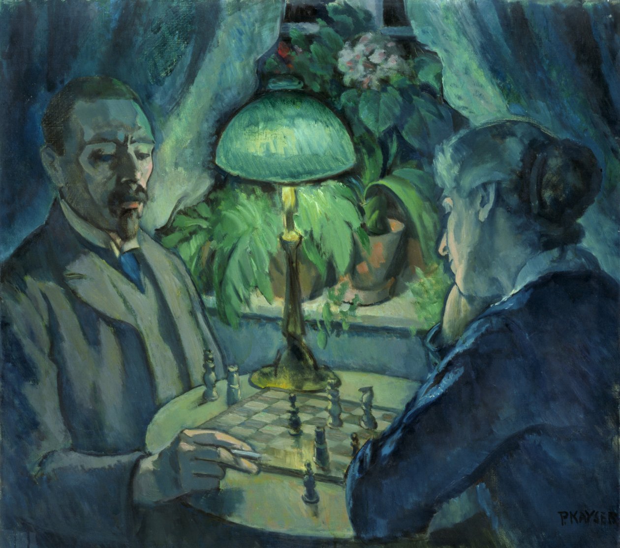 Jogando xadrez, 1925 de Jean Paul Kayser