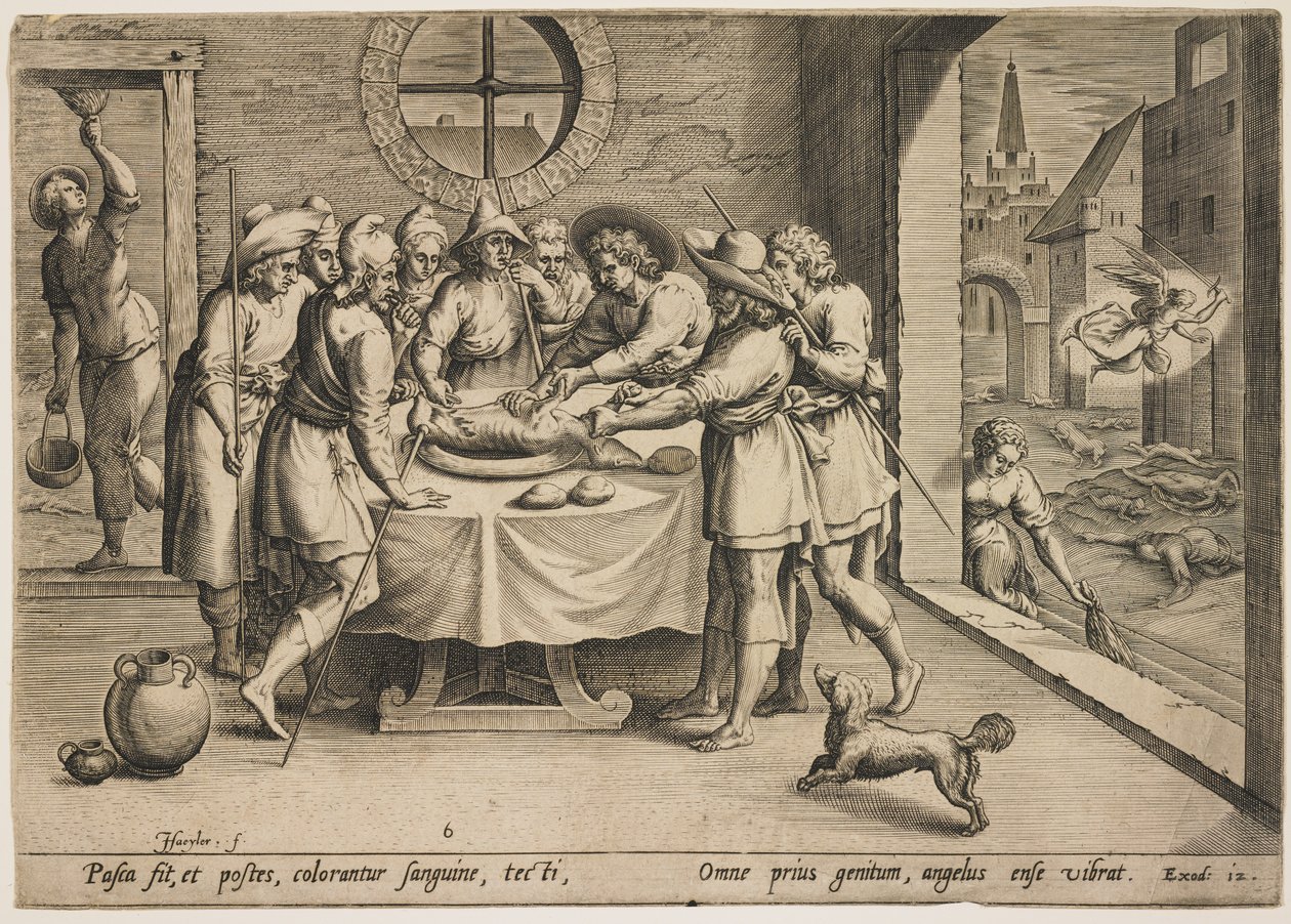 Páscoa (Êxodo 12) de Jean or Johann Sadeler
