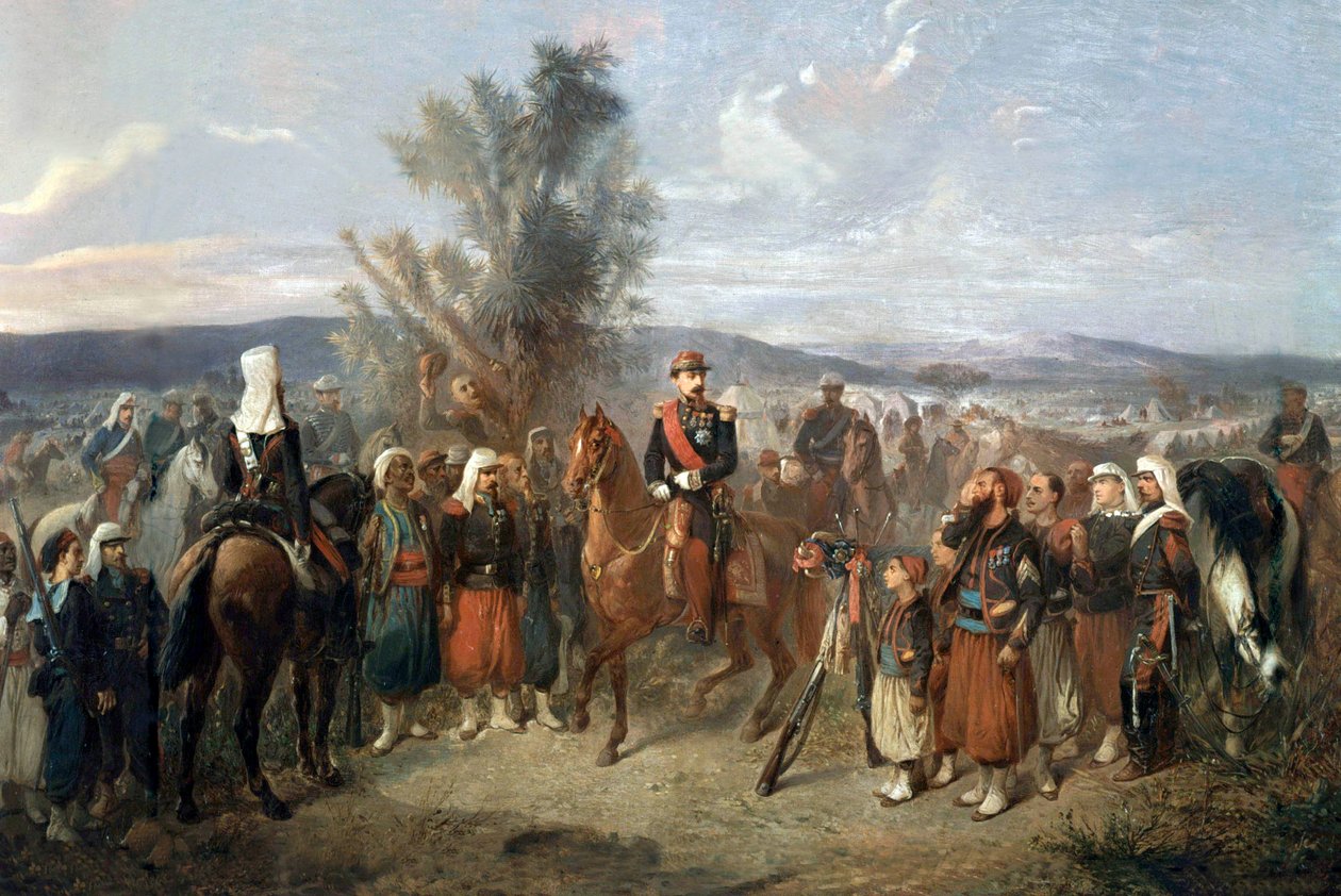 Napoleão III na Argélia, 1864 de Jean Adolphe Beauce