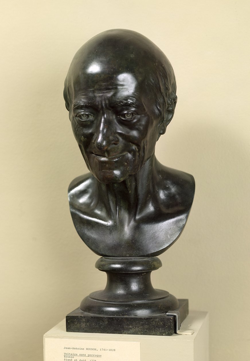 Busto de Voltaire (1694-1778) 1778 (bronze) de Jean Antoine Houdon