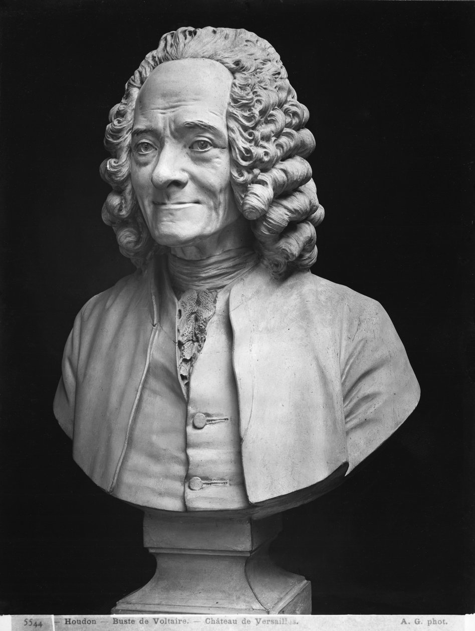 Busto de Voltaire (mármore) de Jean Antoine Houdon