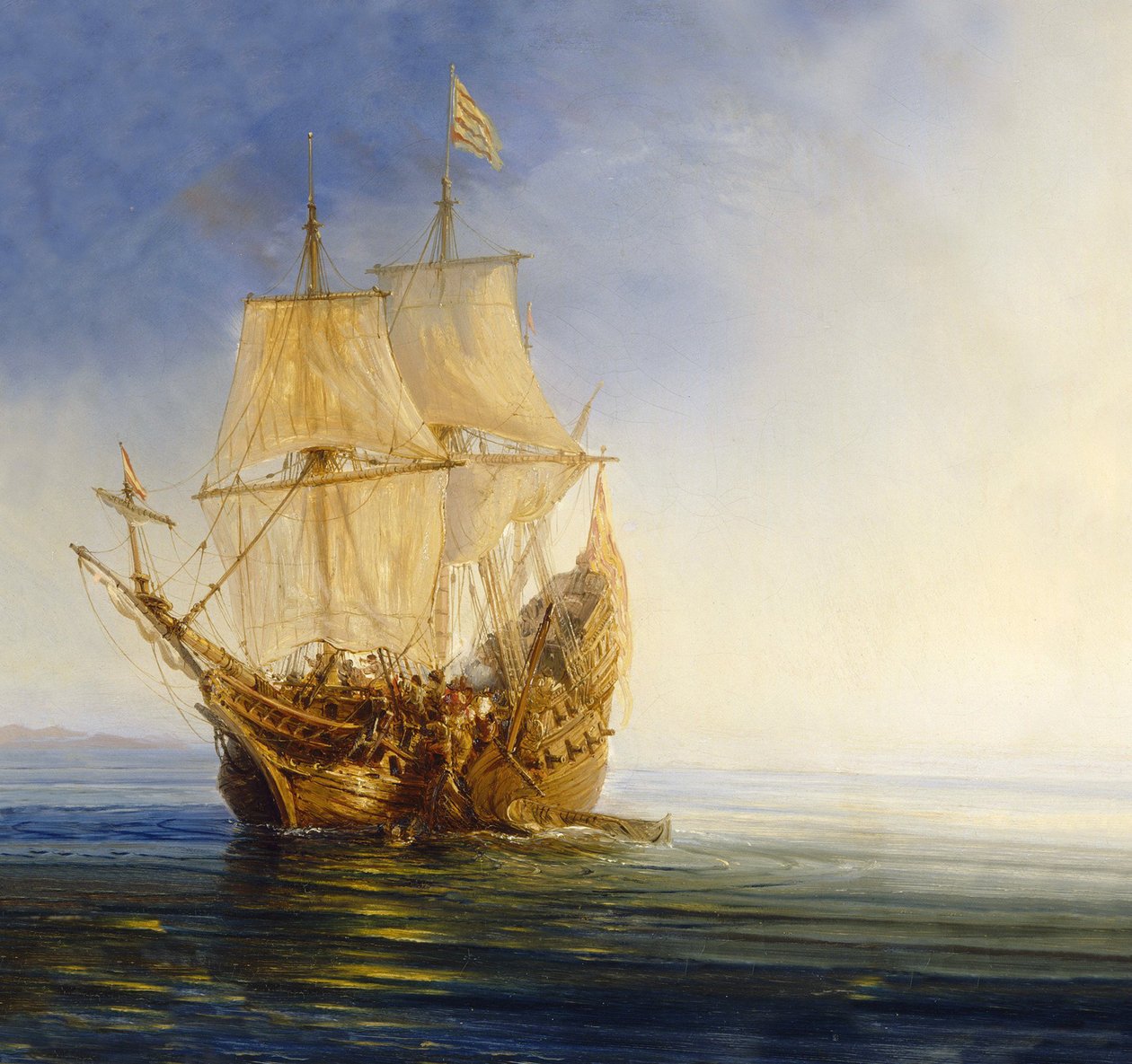 Capturar um galeão de Jean Antoine Theodore Gudin