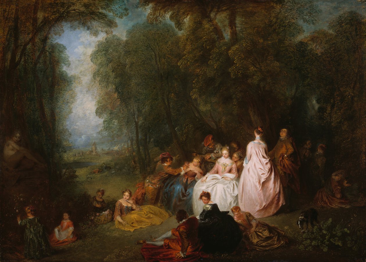 Encontro Pastoral, 171821. de Jean Antoine Watteau