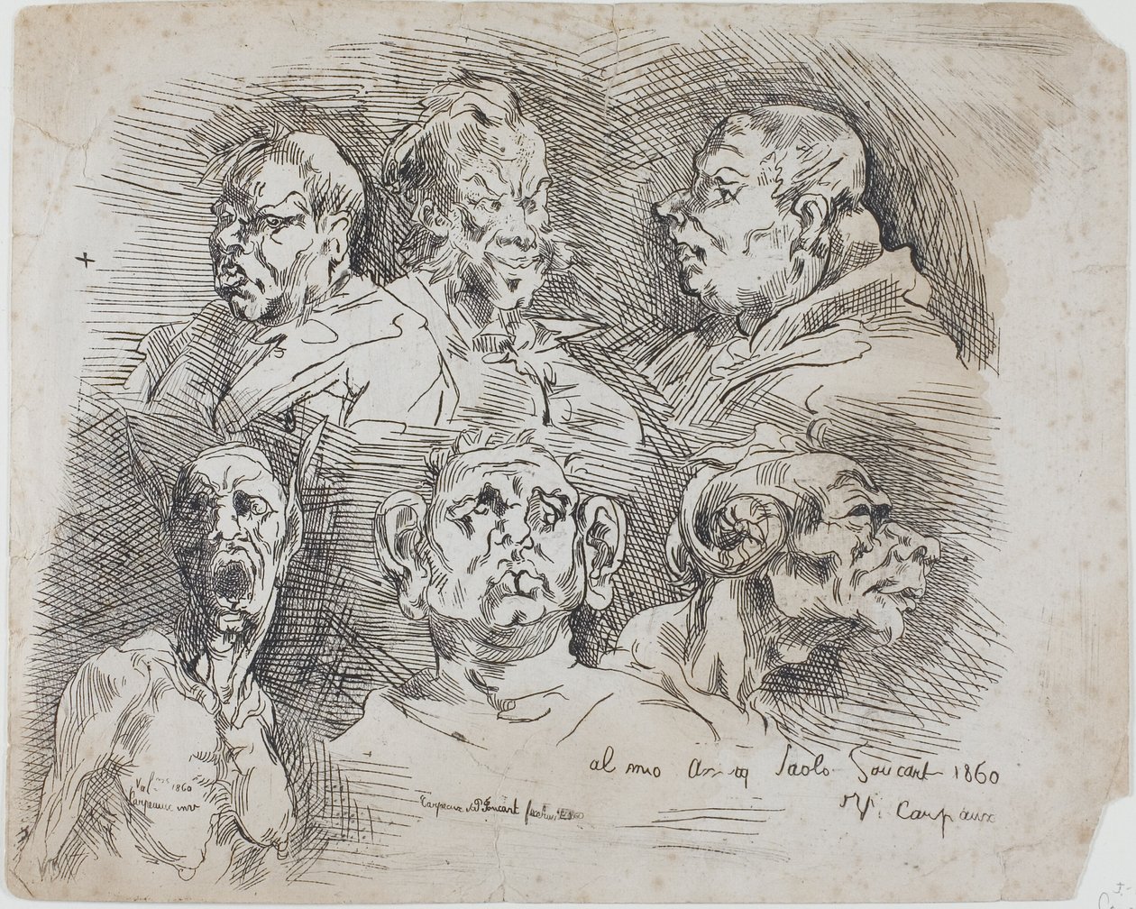 Estudos de Chefes de Jean Baptiste Carpeaux