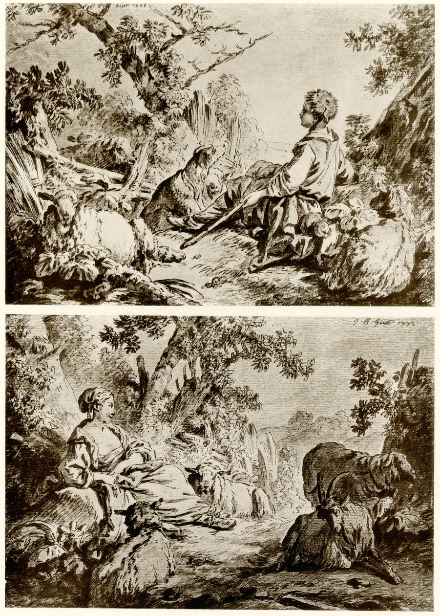 Pastor e pastora de Jean Baptiste Huet