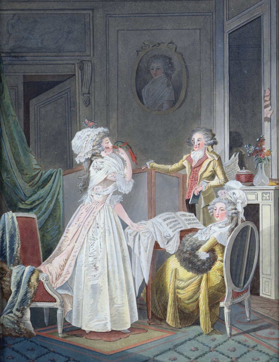 Beijando o periquito de Jean Baptiste Mallet