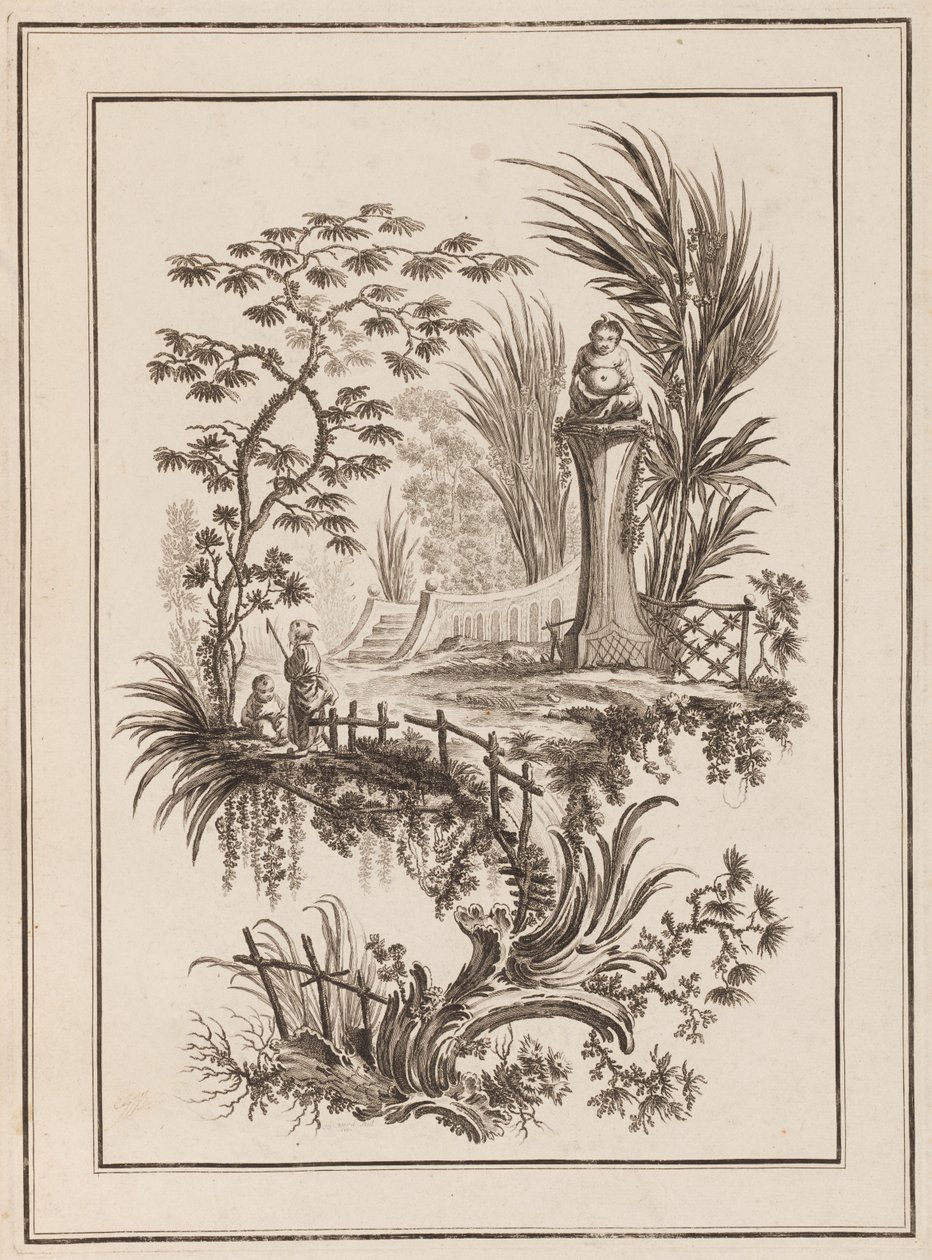Figuras no jardim de Jean Baptiste Pillement